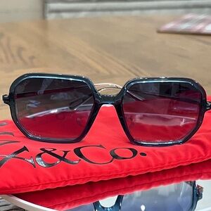 Max & Co Blue and Gold Oversized Sunglasses